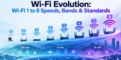 Wi-Fi Evolution: Wi-Fi 1 to 8 Speeds, Bands & Standards