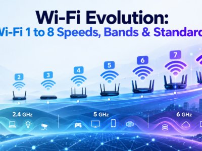 Wi-Fi Evolution: Wi-Fi 1 to 8 Speeds, Bands & Standards
